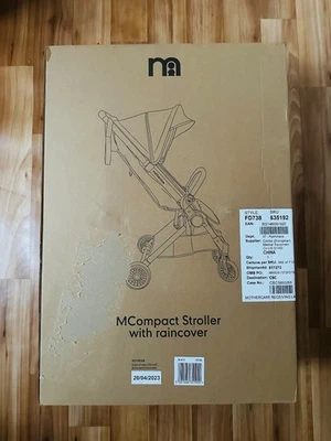 👶🏻 Mothercare M Compact Stroller Lightweight Travel Pram RRP £130 Brand 🆕 - Image 1 of 2