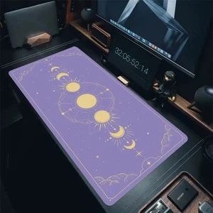 Purple Astrology Moon Phase Mousepad PC Waterproof Keyboard desk Mat Gaming Mat - Afbeelding 1 van 8