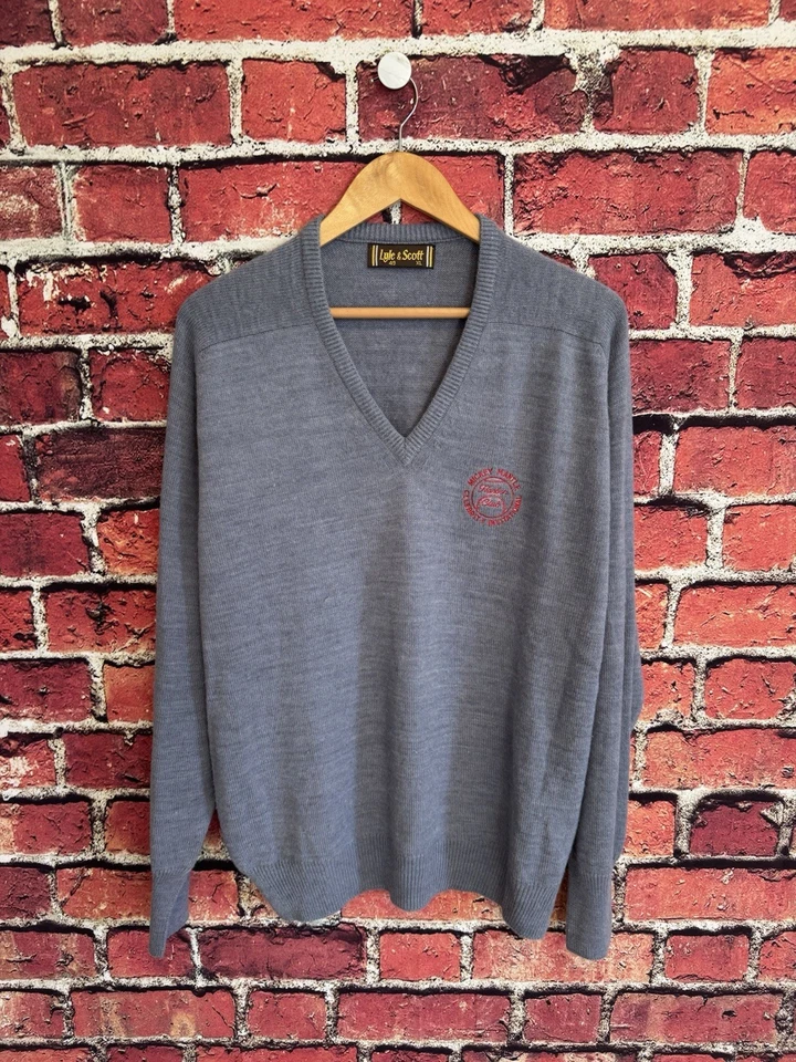 MICKEY MANTLE Celebrity Golf Harbor Club Vintage Men's Lyle Scott Sweater XL - Image 1 of 4