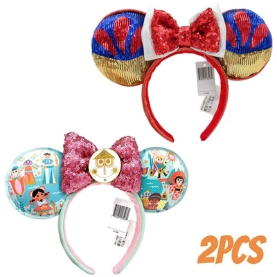 Disney- It’s A Small World Ears+Snow White Ears Lentejuelas Brillantes Orejas de Minnie 2 un. Foto 1 de 4