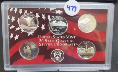 Juego de cuartos de plata de prueba 2007 sin paquete sin certificado de autenticidad Foto 1 de 2