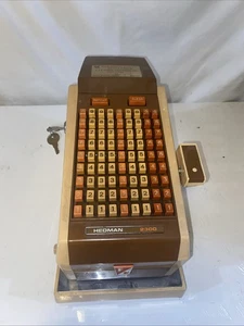 Vintage Hedman F&E 2300 Series Check Protector Machine w/ Keys – Not Tested - Picture 1 of 7