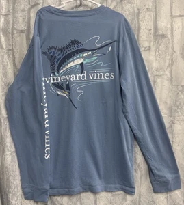 Camiseta clásica de bolsillo de manga larga Vineyard Vines para niños talla A 8-10 azul - Imagen 1 de 3