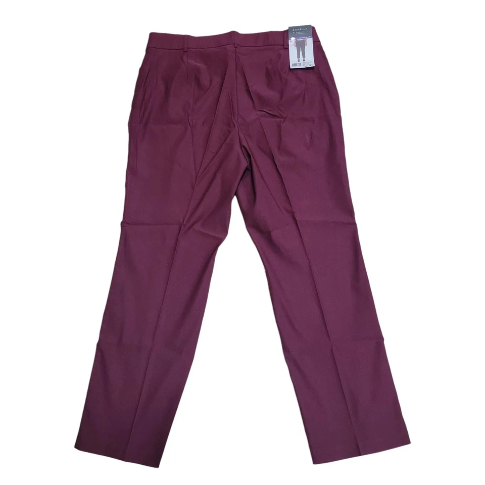 Rafaella Women's Pull-On Stretch Ankle Pant Size 14 Windsor Wine