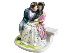 Grupo de figuras de porcelana Karl Ens pareja en banco 4539/4 A. Büschelberger alrededor de 1900 - Imagen 1 de 12