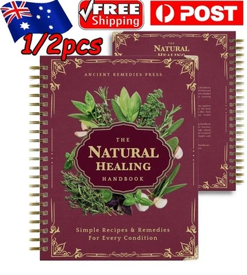 The Natural Healing Handbook, Spiral-Bound Guide for Herbal Remedies and Natural - image 1 of 4