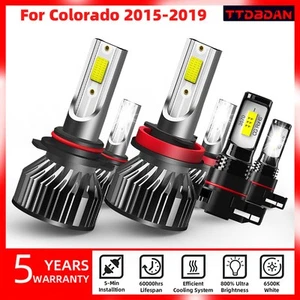LED Headlight Hi-Low + Fog Light Bulbs Combo Kits For Chevy Colorado 2015-2019 - Picture 1 of 10