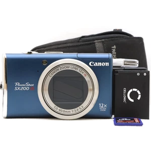 Canon PowerShot SX200 IS 12.1MP Compact Digital Camera Blue Tested Complete Kit - Picture 1 of 13