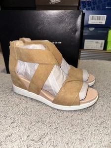 DR SCHOLLS Womens Warm Tan 1" Platform Golden Hour Wedge Heeled Sandal 7.5 M - Picture 1 of 6