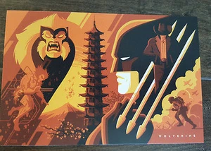 2016 SDCC COMIC CON EXCLUSIVE MONDO X-MEN WOLVERINE BEAUTFUL PROMO CARD - Picture 1 of 1