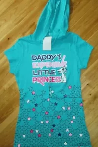 Self Esteem Green Multi L Hooded S/S Pull Over Top Daddy's Princess NWT Cute - Picture 1 of 3