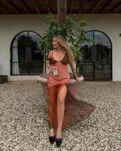 Sir The Label Halcyon Midi Dress Size 0 in Almond Splice - Picture 1 of 16