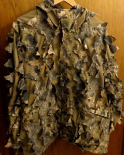 Vtg Cabelas Dry Plus Camo 3D Leafy Ghillie Hood Jacket Men L Reg 48" chest