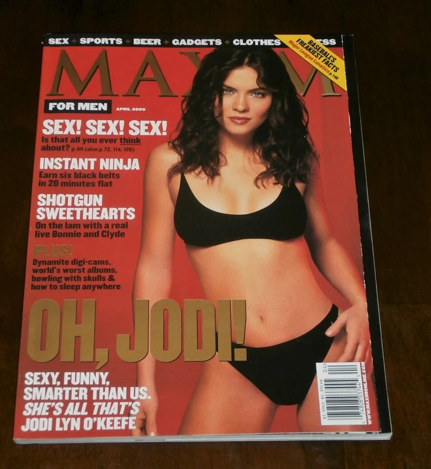 APRIL 2000 MAXIM MAGAZINE #28 JODI LYN O'KEEFE COVER - Image 1 of 1