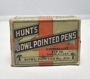 Hunt Pen Co Bowl Spitzstifte Schreibfedern Nr. 513 Vintage Box only Display Deko - Bild 1 von 9