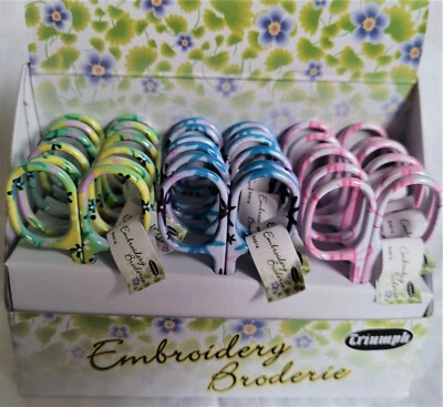 HANDARBEITSSCHERE NÄHSCHERE STICKSCHERE- BLUMEN - 3 FARBEN - GELB - LILA - ROSA  - Bild 1 von 2