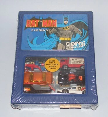 CORGI JUNIORS BATMAN 12-CAR CARRY CASE WITH BATMOBILE JOKER KOJAK ETC MINT BOXED - Image 1 of 4