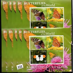 SW 10X RAROTONGA - MNH - NATURE - FLOWERS - BUTTERFLIES - 2020 - Picture 1 of 1