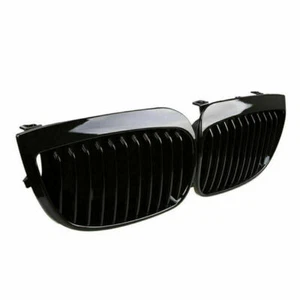 2Pcs GLOSS BLACK GRILLES GRILL FIT FOR BMW E81 E87 E88 1 SERIES 2004-07 PLASTIC - Picture 1 of 1