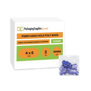 10000 Pcs 4" x 6" 2 Mil Mini Zipper Plastic Reclosable Bags With Hang Hole - Picture 1 of 7