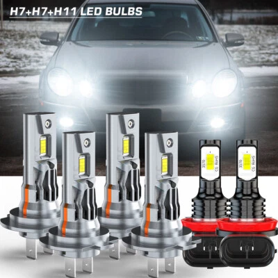 For Mercedes-Benz E350 B200 2008 2009 2010 2011 LED Headlight Bulbs Fog Lamp - Image 1 of 4