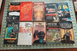 HUGEMixed Lot 0F 25 Vintage MOSTLY PULP ERA SCIENCE FICTION & FANTASY PB'S - Picture 1 of 4