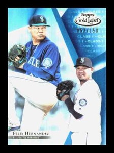 2018 Topps Gold Label Class 1 Blue Felix Hernandez #86 SP Seattle Mariners /150