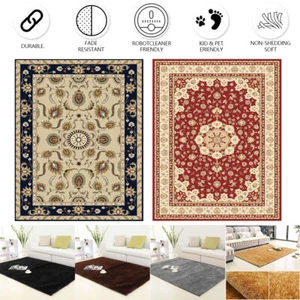 Modern Area Rug Area Rug Carpet 2 x 3ft/2.6 x 4ft Mat Non-Slip for Living room - Picture 1 of 22