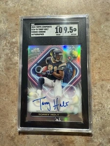 Autógrafos cromados cósmicos compuestos Topps 2023 #CCA-TH Torry Holt SGC 9,5 automático 10 - Imagen 1 de 2