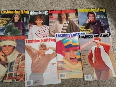8 Fashion Knitting Magazines Premiere Issue 1-3, 5-8, 11 from 1980s - Image 1 of 4