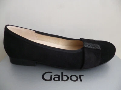 Zapatos de salón bailarina Gabor para mujer de cuero negros 4246347 Foto 1 de 4