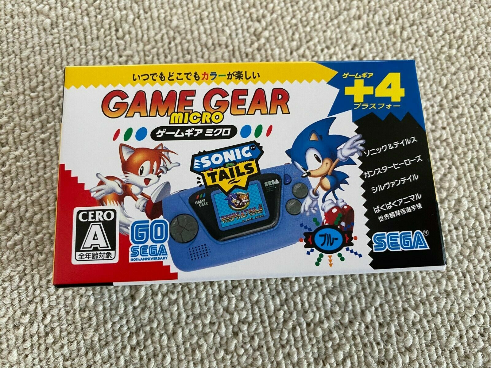 Sega Game Gear Micro Blue 4 Tittles Hcv 3277 Sonic Tails 30th Anniversary Ebay