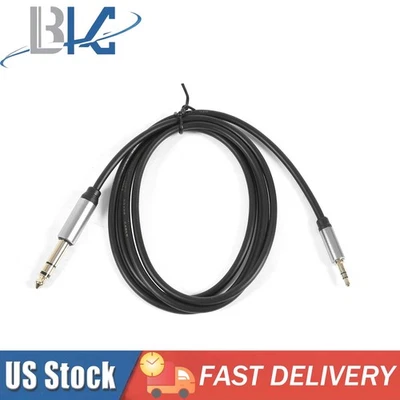 CMP 5FT 3.5mm to 6.35mm Adapter Aux Cable For Mixer Amplifier CD Player Speaker Cord