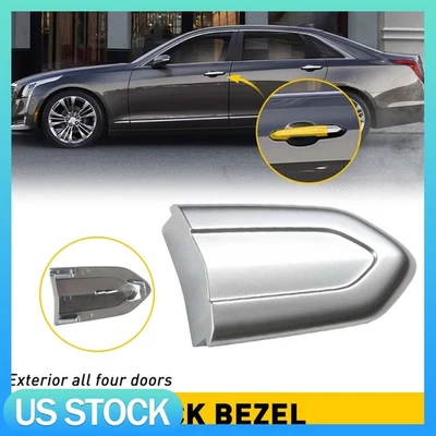 Tapa de cilindro de bloqueo de manija de puerta exterior cromada para Cadillac XTS 2013-2019 Foto 1 de 4