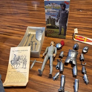 RARE 1968 Marx Sir Stuart Silver Knight #5364 Noble Knights Set COMPLETE w/ Box - Picture 1 of 16