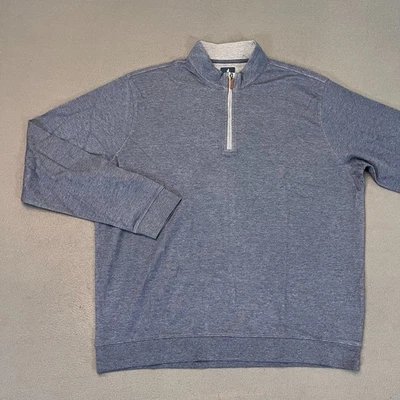 Johnnie-O Mens XL Sully 1/4 Zip Pullover Wrinkle Resistant Helios Blue Modal - Image 1 of 4