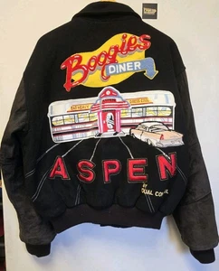 Vintage 90s Boogie's Diner Varsity Jacket L Aspen Dual Control - Bild 1 von 7