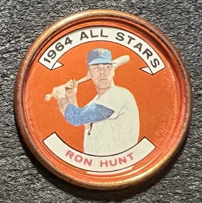 Moneda de béisbol 1964 Topps All-Stars - Ron Hunt (New York Mets) #164 Foto 1 de 2