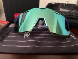 100% HYPERCRAFT Cycling Sunglasses Matte Metallic Into the Fade-Blue Topaz - Picture 1 of 18