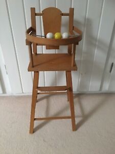 Vintage 1970's Wooden Dolls High Chair