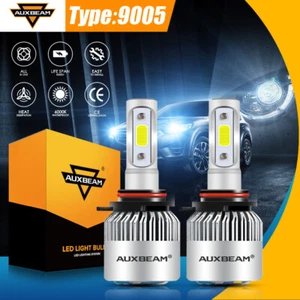 AUXBEAM 9005 H10 LED Headlight Bulb Kit 8000lm 6000K 72W Turbo Hi/Lo Fog Beam S2 - Picture 1 of 12