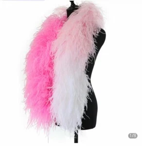 Ostrich Boa 10 ply 2 Yards - 2 Pieces - two colors - Picture 1 of 5