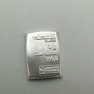 1 Gram Valcambi .999 Fine Silver Bar  - Picture 1 of 2