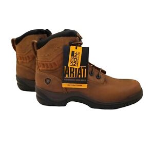 Ariat Flexpro 6" Mens Size 9.5 Performance Work Boots Non-metallic Desert Brown 