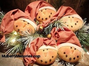 PATTERN! Primitive Country Snowman Head Ornaments Wreath embellishments - Picture 1 of 1