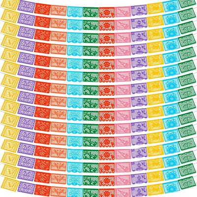 Bandera Mexicana Grande Papel Picado Banderas Cino de Mayo Fiesta Fiesta Decoraciones Foto 1 de 4