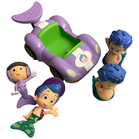 BUBBLE GUPPY LOT 6 pcs 2 figures vehicle 3 sliders action figure Cover