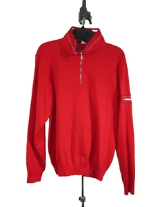 NEU - Paul & Shark Yachting 1/4 Zip Wollpullover Herren Medium, Rot Pullover | Neu mit Etikett - Bild 1 von 13