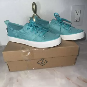Sperry Women's Sz 5 .5 Crest Vibe Bionic Aqua Sneakers, New in box, Eco-friendly - Picture 1 of 11