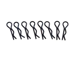 HSP 23646 Small Black Steel Body Clips (8) for Redcat Volcano18 - Picture 1 of 2